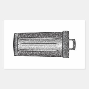 Sticker Rectangulaire Parties scintillant de déchets