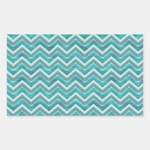 Sticker Rectangulaire Parties scintillant d'eau Chevron Motif