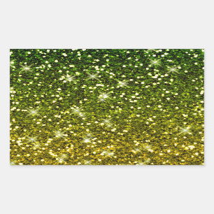 Sticker Rectangulaire Parties scintillant dorées foncées chatoyantes