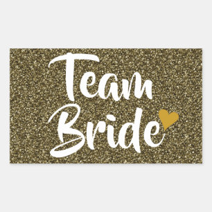 Sticker Rectangulaire Parties scintillantes de coeur d'or de jeune