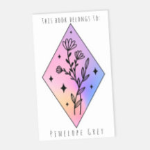 Pastel Floral Hologramme Diamant Plaque de livre