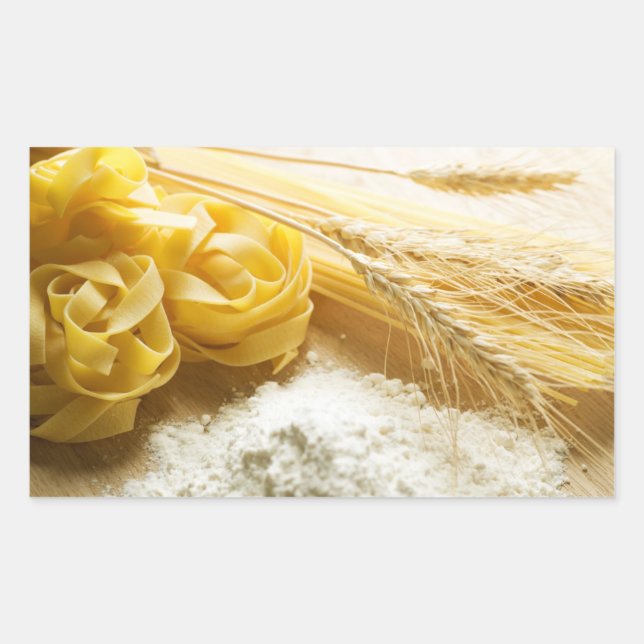 Sticker Rectangulaire Pâtes (Devant)