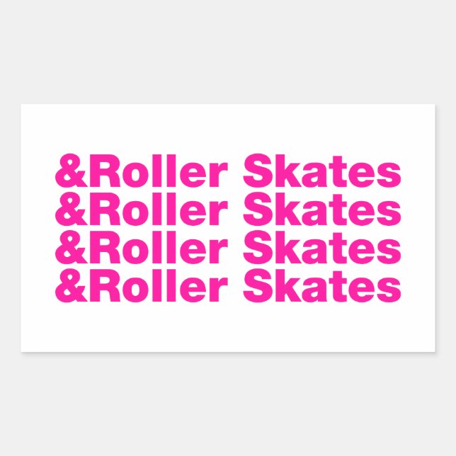 Sticker Rectangulaire & Patins à rouleaux (Devant)