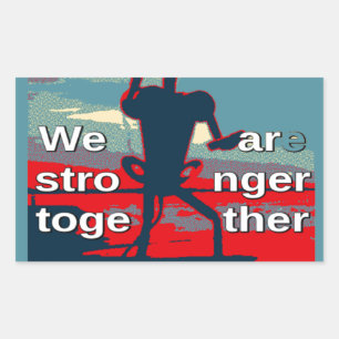 Sticker Rectangulaire Patriotic USA Hope Graphisme Art Design