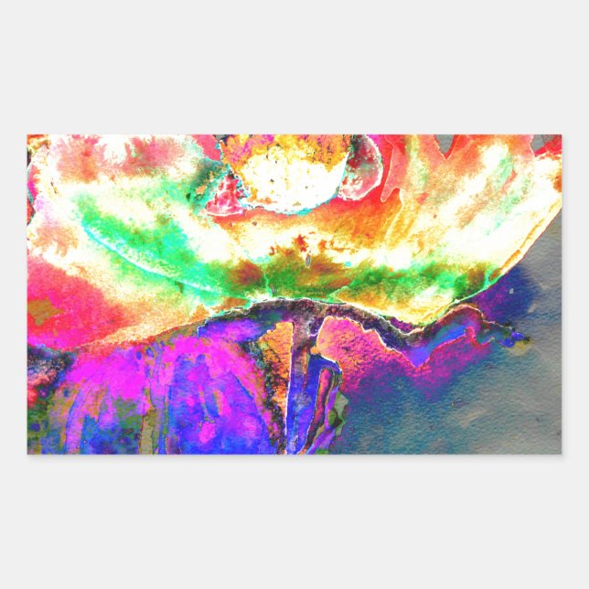 Sticker Rectangulaire Pavot jaune (Devant)