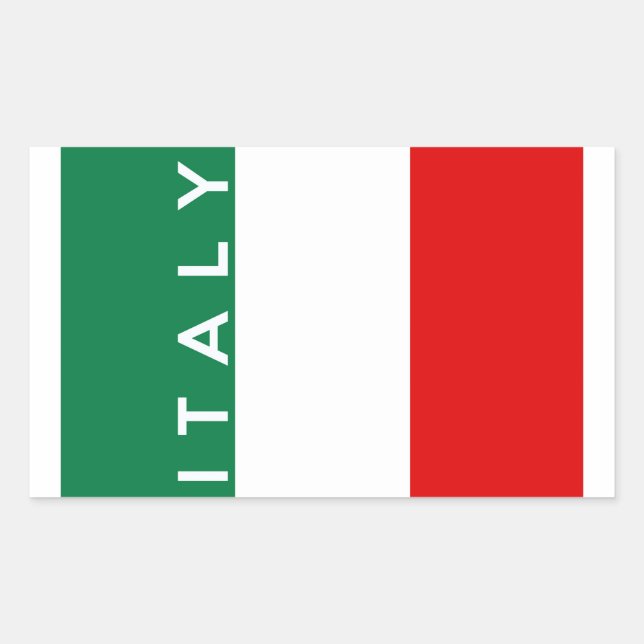 Sticker Rectangulaire pays italie symbole nom (Devant)