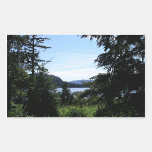 Sticker Rectangulaire Paysage d'Alaska Photographie de la belle Alaska