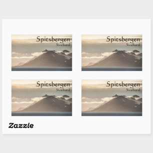 Sticker Rectangulaire Paysage de Svalbard
