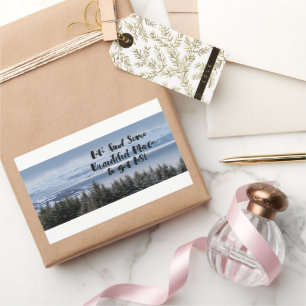 Sticker Rectangulaire Paysage hiver serein