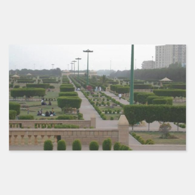 Sticker Rectangulaire Paysage Pittoresque du parc Benazir Imprimer (Devant)