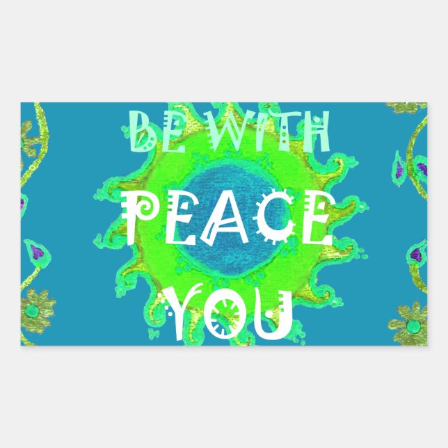 Sticker Rectangulaire Peace Be with You Art Print (Devant)