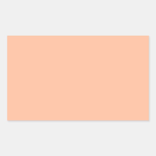 Sticker Rectangulaire Peachy Tone Solid Trend couleur Arrière - plan (Devant)