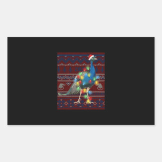 Sticker Rectangulaire Peacock Christmas