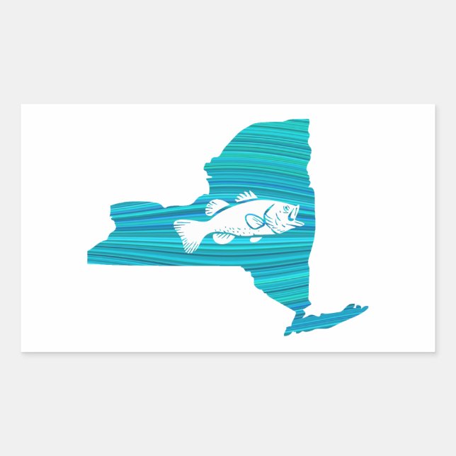 Sticker Rectangulaire Pêche à la vague de New York (Devant)