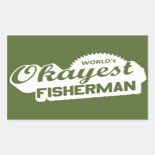 Sticker Rectangulaire Pêcheur d'Okayest du monde