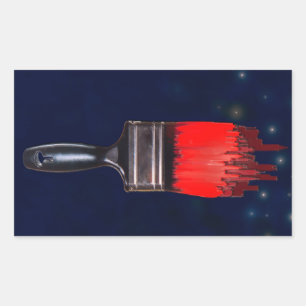 Sticker Rectangulaire peindre la ville en rouge