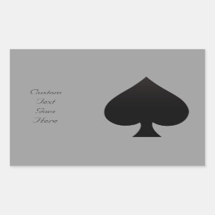 Sticker Rectangulaire Pelle - costume d'icône de cartes