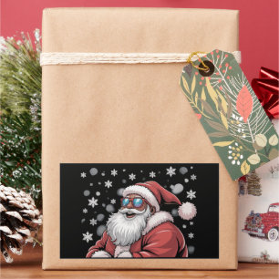 Sticker Rectangulaire Père Noël noir afro-américain de Noël