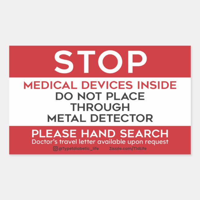 Sticker Rectangulaire Périphériques Médicales TSA (Devant)