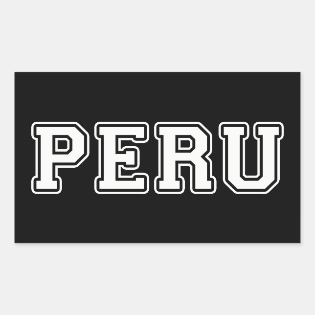 Sticker Rectangulaire Pérou (Devant)