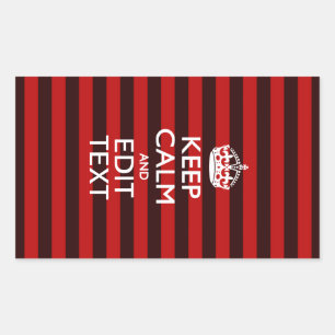 Sticker Rectangulaire Personalisé Conserver le calme de votre texte sur 