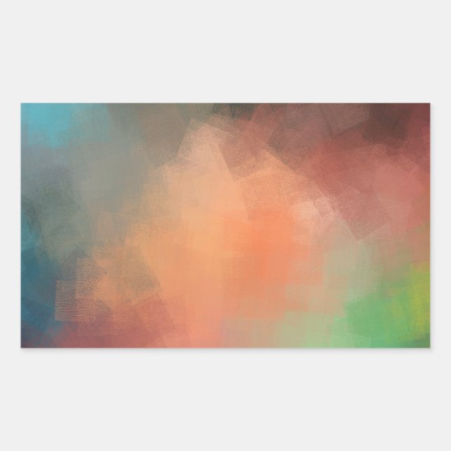 Sticker Rectangulaire Personnalisé Abstrait Vierge Modèle Élégant (Devant)