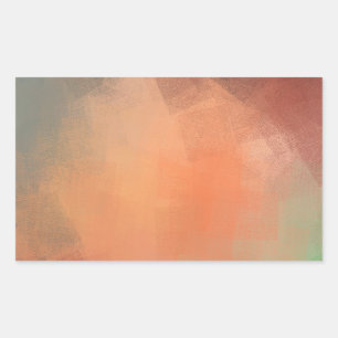 Sticker Rectangulaire Personnalisé Art Abstrait moderne Blanc élégant Mo