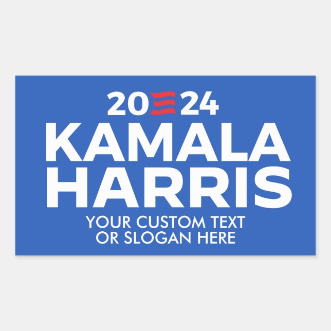 Sticker Rectangulaire Personnalisé Kamala Harris 2024 (Devant)