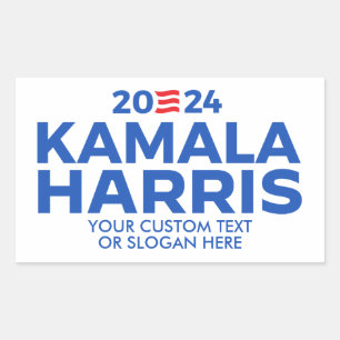 Sticker Rectangulaire Personnalisé Kamala Harris 2024