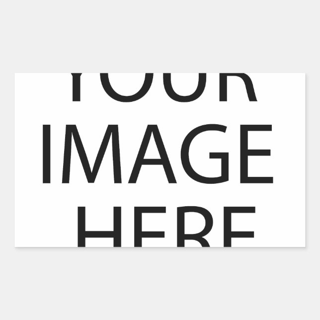 Sticker Rectangulaire Personnalisé Personnalisé Votre Propre Photo & Tex (Devant)