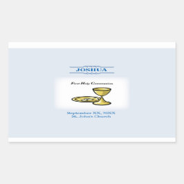 Sticker Rectangulaire Personnaliser, Corps de la première communion et s