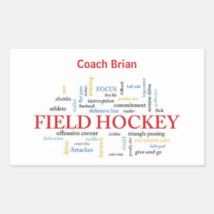 Sticker Rectangulaire Personnaliser, Merci d'entraîneur de hockey de ter
