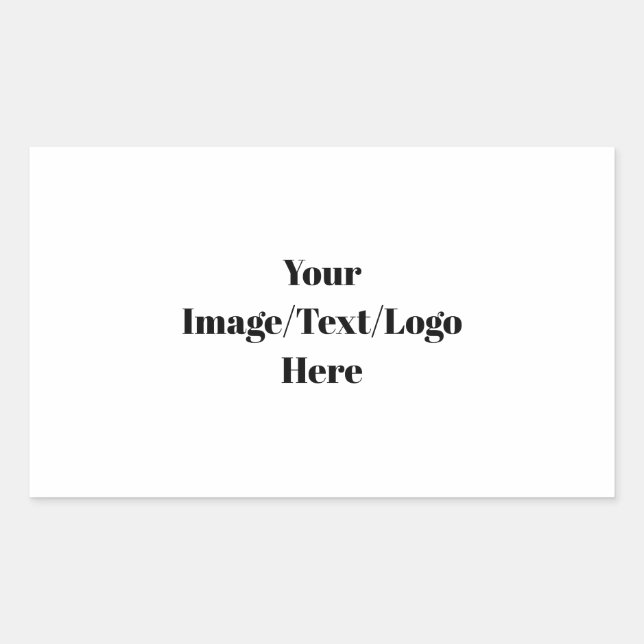 Sticker Rectangulaire Personnalisez ou Customisez les Modèles vierges (Devant)