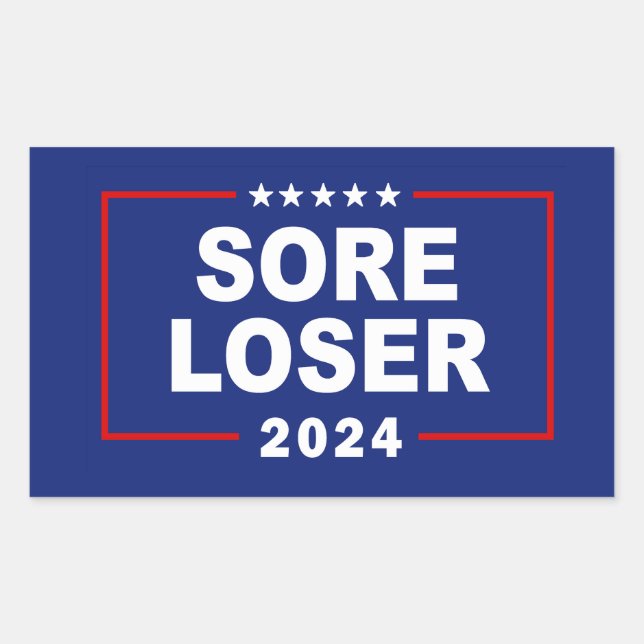 Sticker Rectangulaire Perte de la douleur anti-Trump 2024 (Devant)