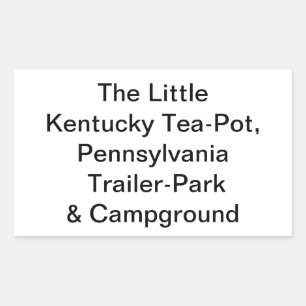 Sticker Rectangulaire Petit Kentucky-Teapot, Pa. Hankamer Artjunkhaus