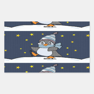 Sticker Rectangulaire Petit pingouin