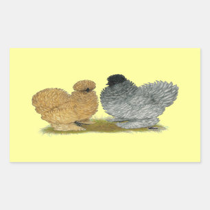 Sticker Rectangulaire Petits poulets