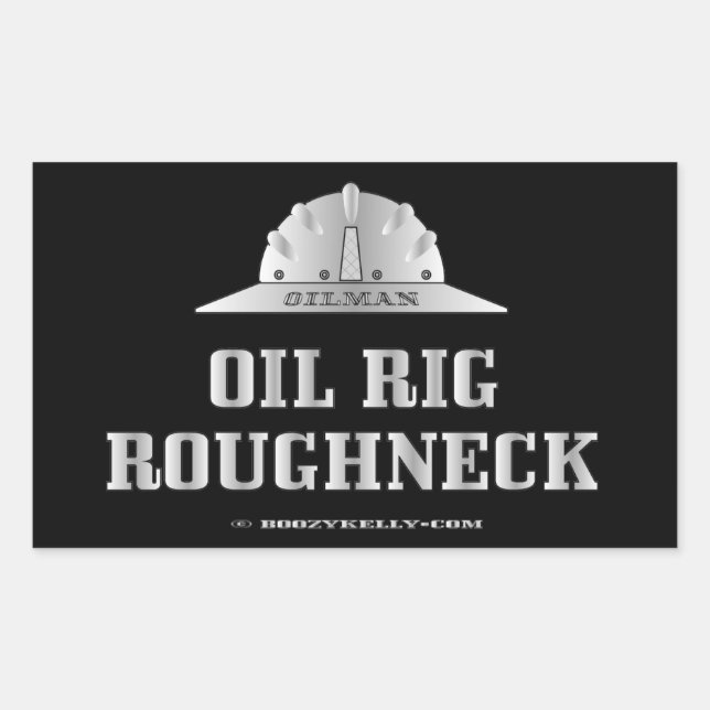 Sticker Rectangulaire Pétrole col, Gaz, Col Rouge, Pétrole (Devant)