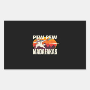 Sticker Rectangulaire Pew Pew Madafakas