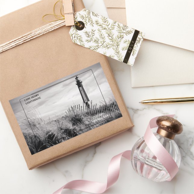 Sticker Rectangulaire Phare de Cape Henry (Cadeaux)