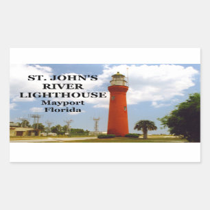 Sticker Rectangulaire Phare de la rivière de St John, Mayport la Floride
