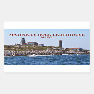 Sticker Rectangulaire Phare de Matinicus Rock, Maine