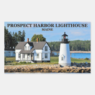 Sticker Rectangulaire Phare de Prospect Harbour, Maine