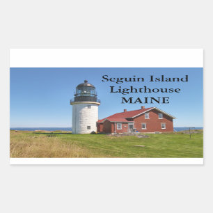 Sticker Rectangulaire Phare de Seguin Island, Maine