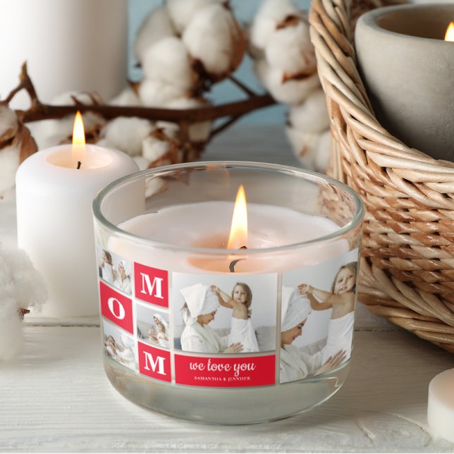 Sticker Rectangulaire Photo de collage moderne Best Mamma Ever Red Toxit (Créateur téléchargé)