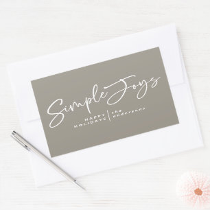 Sticker Rectangulaire Photo de vacances de script moderne et minimaliste