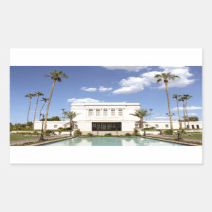 Sticker Rectangulaire photo du temple mormon de mesa arizona