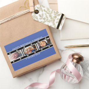 Sticker Rectangulaire Photo personnalisée Filmstrip Anniversaire