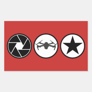 Sticker Rectangulaire Photographe aérien DJI Mavic Etats-Unis