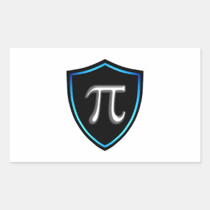 Sticker Rectangulaire Pi Irrationnel Bouclier mathématiques 14 Bonne mar